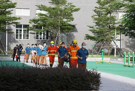 Holotek company carries out fire safety emergency drill
